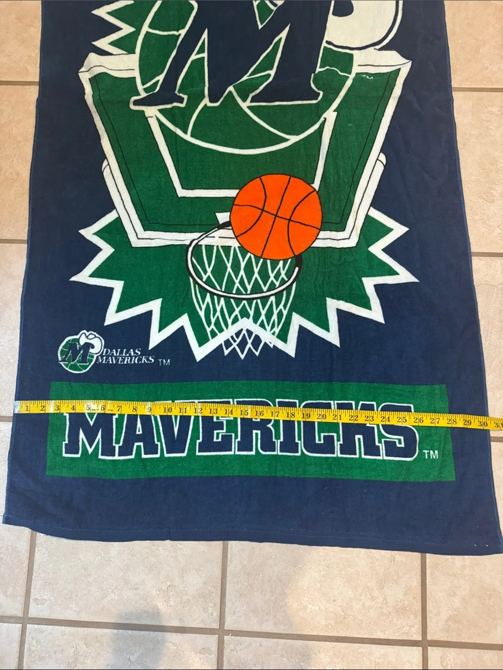 NBA Dallas Mavericks Navy, Green and Orange Team Beach Towel